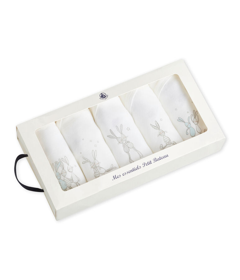 Set of 5 mixed newborn baby's long sleeved bodies multicolor