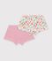 Pack of long cotton floral shorties for children multicolor