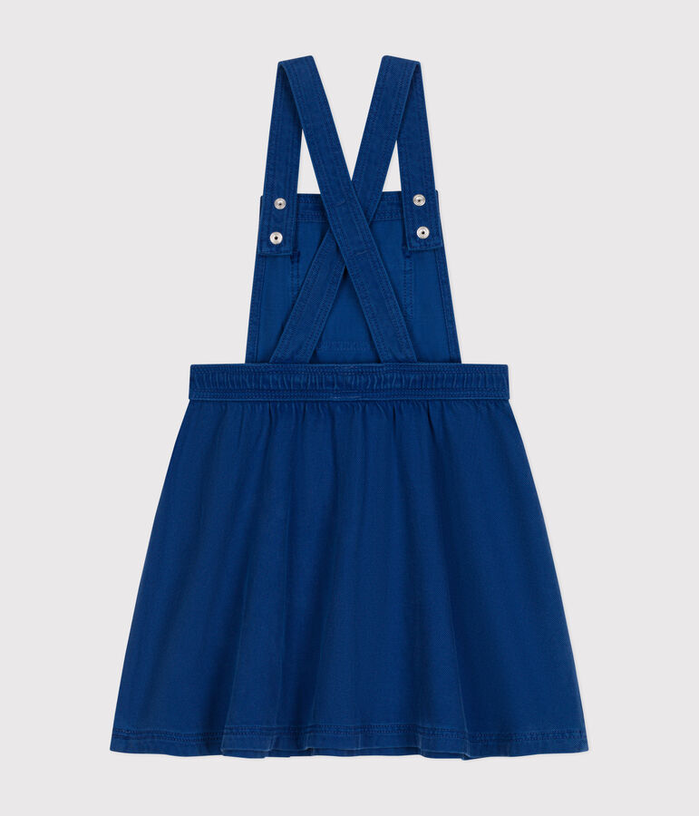 Little girls' serge dungaree dress INCOGNITO blue