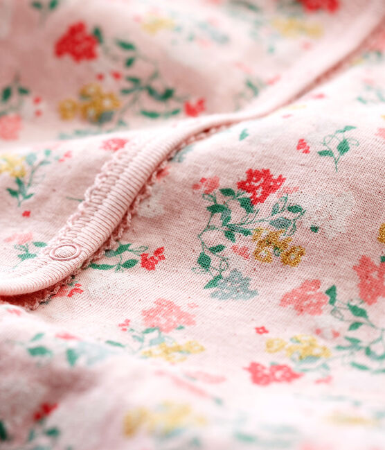 Baby Girls' Soft Footless Sleepsuit JOLI pink/MULTICO white