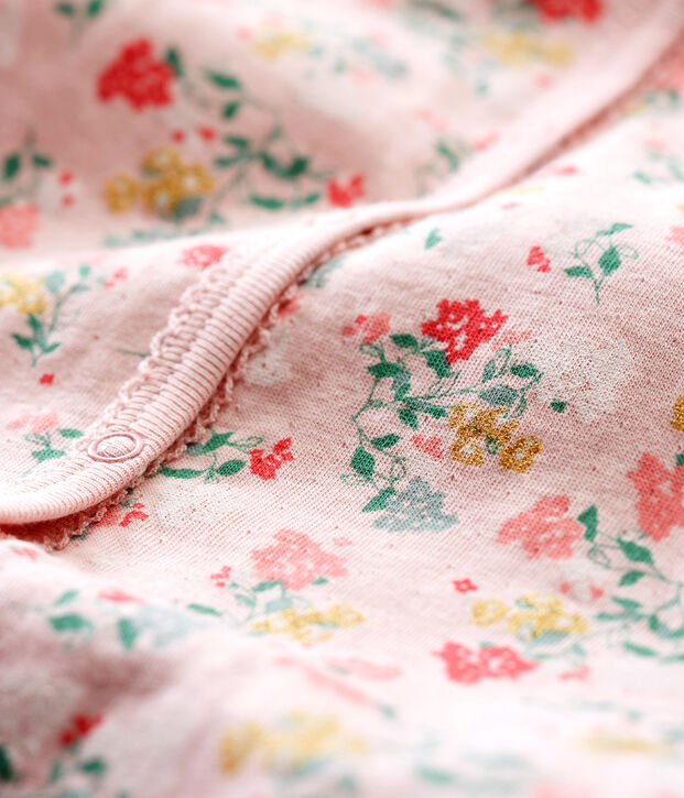 Baby Girls' Soft Footless Sleepsuit pink/multicolor