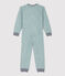 Unisex Bear Brushed Terry Towelling Jumpsuit SEDUMBLUE /MARSHMALLOW