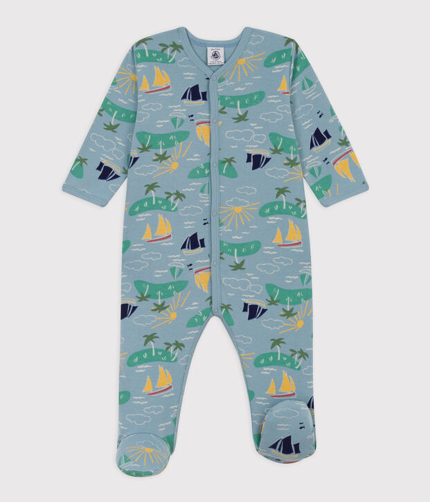 Cotton Explorer Sleepsuit blue/multicolor