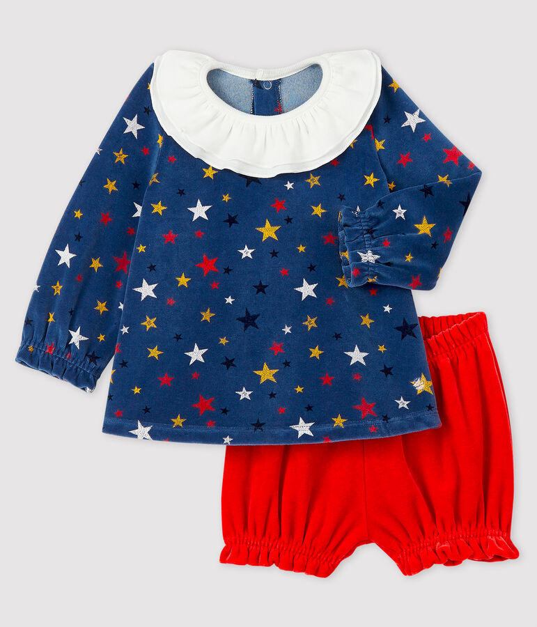Baby girl's 2-piece set blue/multicolor