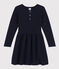 Girls' long-sleeved knit dress SMOKING blue