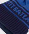 Children's jacquard knitted beanie hat lined in polar fleece blue/blue