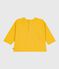 Babies' long-sleeved T-shirt with a cat design NAPLES yellow