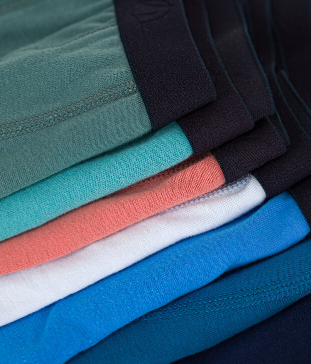 Children's Plain Cotton Boxers - 7-Pack multicolor