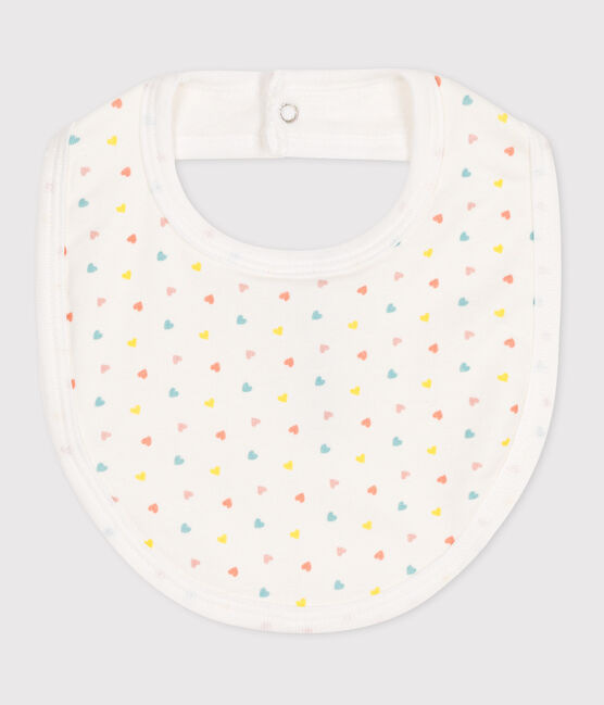 Newborn's printed cotton bib MARSHMALLOW blue/AQUATIC
