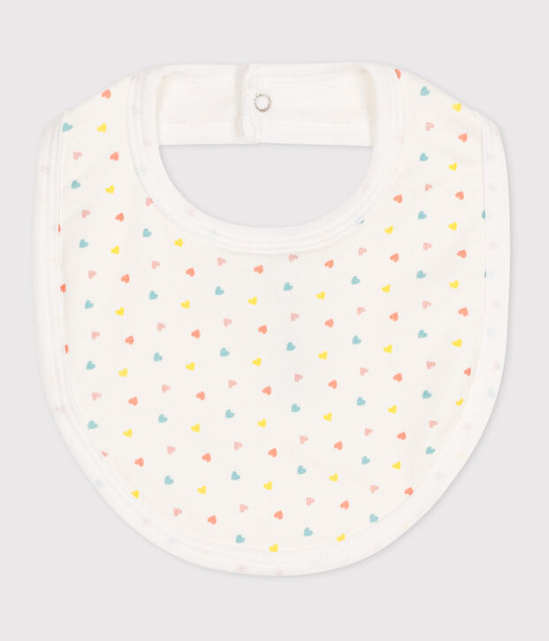 Newborn's printed cotton bib blue/blue