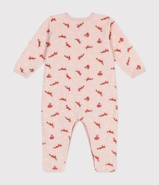 Babies' velour sleepsuit SALINE /AVALANCHE /MULTICO