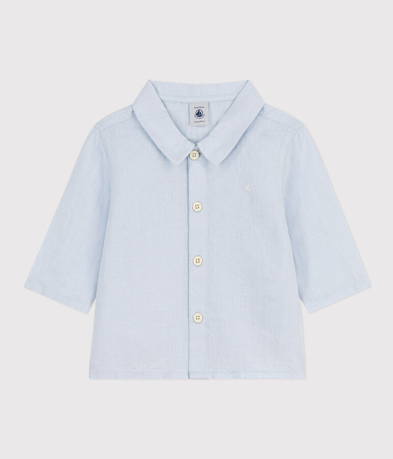 Babies' Linen Shirt blue