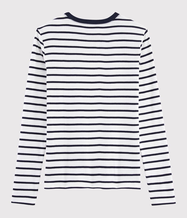 Women's iconic round neck T-shirt white/blue