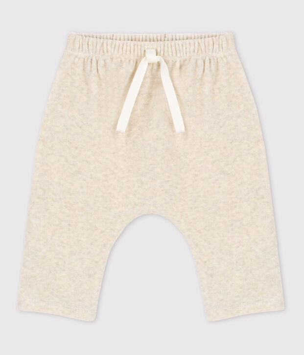 Babies' Cotton Velour Trousers beige