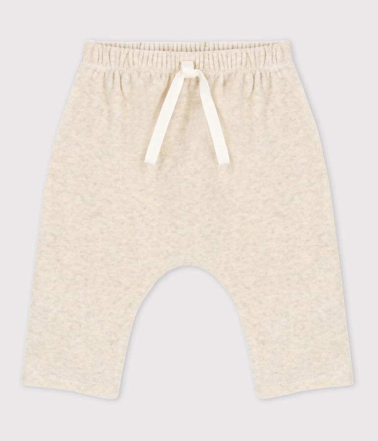 Babies' Cotton Velour Trousers beige