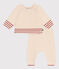 Babies' two-piece cotton jacquard knit set AVALANCHE /CORRIDA