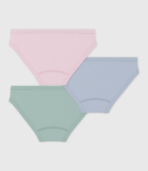 Pack of children's plain cotton pants multicolor