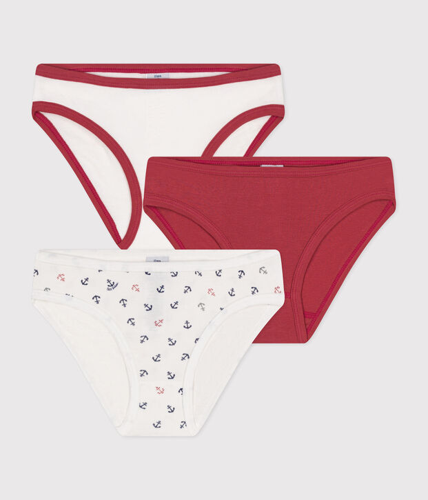Girls' cotton briefs - 3-Pack multicolor