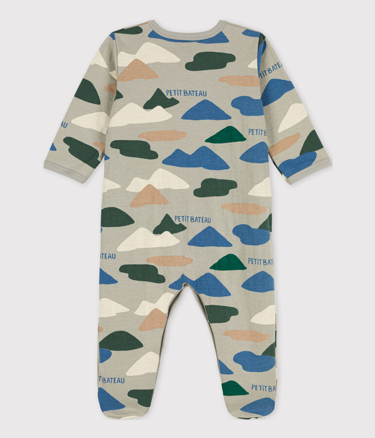 Babies' Tube Knit Sleepsuit grey/multicolor