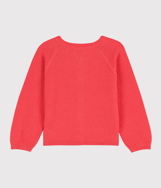 Girls' Cotton Cardigan JUPITER orange