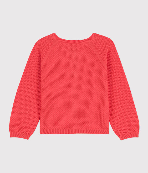Girls' Cotton Cardigan orange