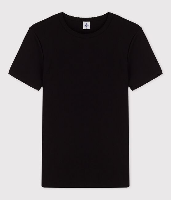 Women's Iconic Cocotte Stitch Cotton T-Shirt NOIR black