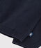 Babies' plain knitted cotton cardigan SMOKING blue