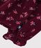 Babies' long-sleeved floral-print velour blouse red/multicolor