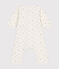Babies' footless cotton bodyjama MARSHMALLOW white/MULTICO white