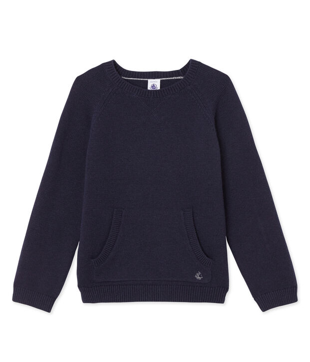 Boys' wool and cotton knit jumper SMOKING