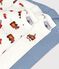 Pack of babies' long-sleeved cotton bodies with a firefighter print multicolor