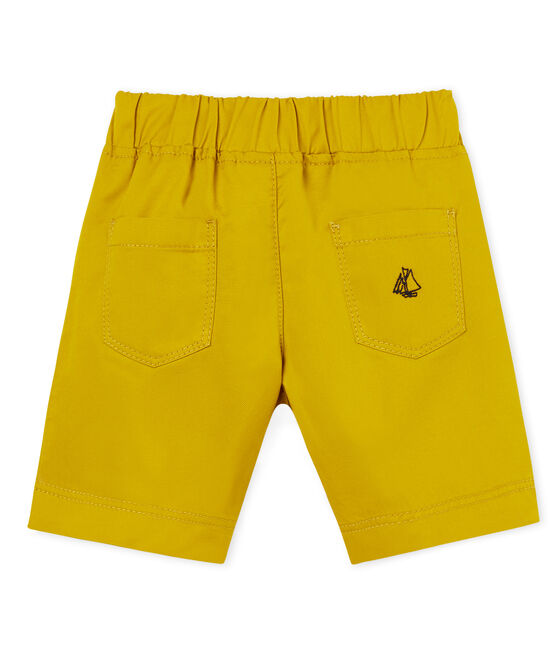 Baby boys' twill shorts BAMBOO green