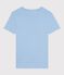 Women's short-sleeved plain cotton T-shirt FLO blue