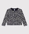 Girls' printed quilted tube knit cardigan SMOKING blue/AVALANCHE