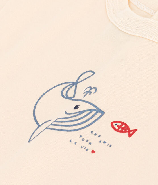 Babies' Short-Sleeved Lightweight Jersey T-Shirt AVALANCHE Ecru