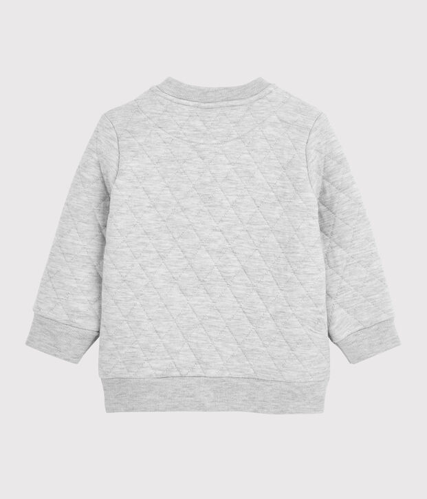Baby boy's tubular knit cardigan BELUGA CHINE