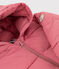 Baby girl's plain quilted puffer jacket CHEEK pink
