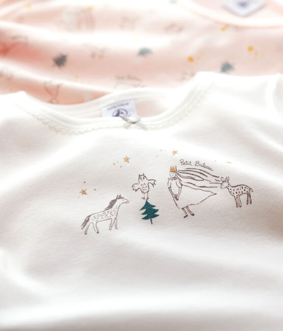 Girls' Princess Print Long-Sleeved Cotton T-Shirts - 2-Pack variante 1