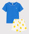 Boys' Blue Cotton Short Pyjamas BRASIER blue/MULTICO white