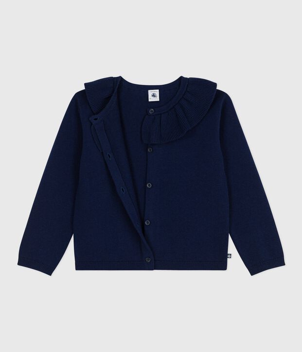Children's plain wool and cotton cardigan SOIR