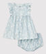 Babies' Organic Poplin Hawaii Print Dress with Bloomers