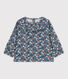 Babies' Long-Sleeved Patterned Cotton Gauze Blouse
