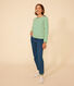 Women's Buttoned Cotton Breton Top