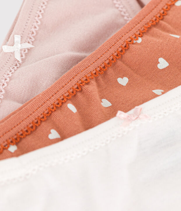 Girls' Heart Cotton Briefs - 3-Pack multicolor