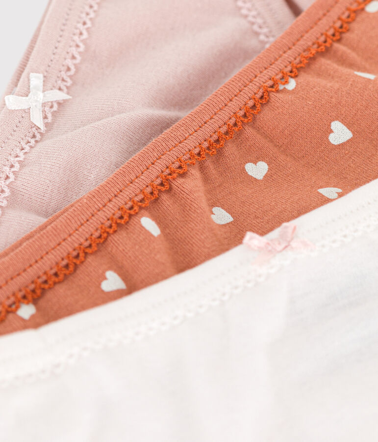 Girls' Heart Cotton Briefs - 3-Pack multicolor