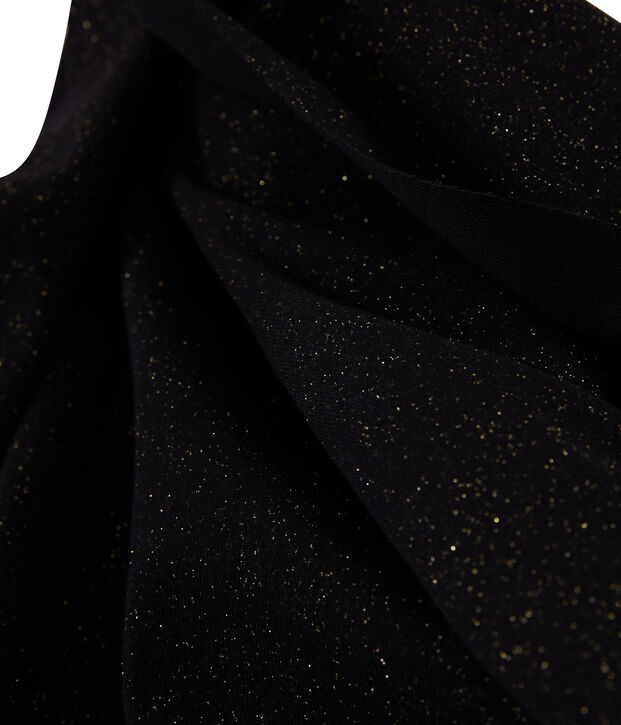 Women's Shiny Scarf black/yellow