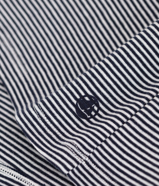 Women's Iconic Cotton Roll Neck T-Shirt blue/white