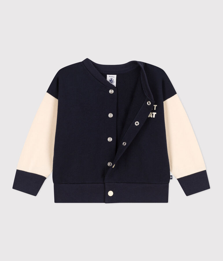Babies' Fleece Baseball Jacket SMOKING blue/AVALANCHE