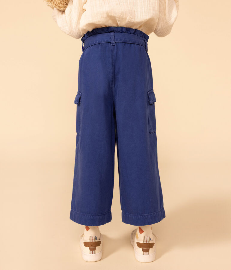 Girls' Lyocell wide leg trousers blue
