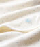 Babies' Ribbed Maternity Blanket MARSHMALLOW white/ACIER blue